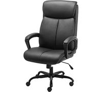 ASYHONG Comodo sedia da ufficio esecutivo ad alto schienale nero reclinabile in pelle nera moderna sedia da gioco per computer classico per sala conferenze KeYJ