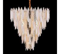 ASYHONG Long Crystal lampadario Crystal Luce Luxury Villa Duplex Medio Soggiorno a LED Golden Crystal Crystal (Colore: Bianco Freddo, Dimensione: dia80) KeYJ
