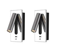 ASYHONG Luce di Lettura a Parete a Parete a LED Moderna con Porto USB White White 3000K Lettura Lettura con STUST Sconce Molto Molto Molto Angolo Angola Regolare KeYJ