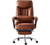 ASYHONG Sedia a back office ergonomica - sedia da gioco di gioco bianco imbottito extra per casa e ufficio, sedia per computer in pelle girevole ad altezza regolabile, comfort e stile esecutivo KeYJ