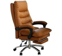 ASYHONG Sedia esecutiva pesante con braccioli collegati a 360 ° e in pelle in microfibra resistente all'usura ideale per uso commerciale nelle sale riunioni e uffici, sedia arancione65*112120 cm KeYJ