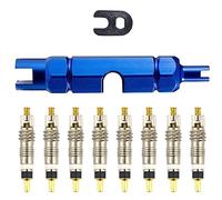 ASYKNM 10 Pezzi Nucleo Valvola, Kit Valvola Bici, Nucleo Valvola Bici, Kit sostituzione Valvola Presta, Strumento Rimozione Nucleo Valvola, per Pneumatici da Bicicletta