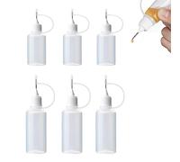 ASYKNM 6pcs Applicatore di Colla, Applicatore di Precisione, Bottiglie Plastica, Flacone Contagocce, Squeezer Bottle, Applicatore Punta Ago, Bottigliette con Applicatore Colla (10ml/5ml)
