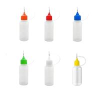 ASYKNM 6pcs Applicatore di Precisione di Colla, Bottiglie Plastica, Flacone Contagocce, Squeezer Bottle, Bottigliette con Punta Ago