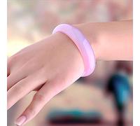 ASZHQUXIUAS Bracciale Cinese, Braccialetto di Giada, Braccialetto di Giada calcedonio in Polvere Naturale, Braccialetto di Giada Spessa in Agata Viola Rosa,(064mm)
