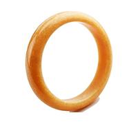 ASZHQUXIUAS Braccialetto alla Moda in Giada Calcite Naturale Gialla, Braccialetto Classico Cinese Elegante in Giada Agata Gialla, con Scatola portagioie, 56-64 mm, 56 mm,(Jade)
