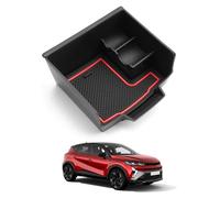 ASZSK Scatola portaoggetti nella console centrale, vano portaoggetti nel bracciolo, con fondo antiscivolo, spazio perfetto per Renaul-t Captur 2 | E-Tech | Hybrid 2020-2024 2025 (rosso)