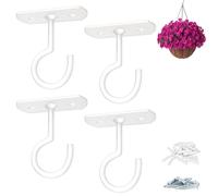 ASZUNE Ganci da soffitto per piante da appendere, 4 pezzi, ganci da soffitto da 6,3 cm per piante, luci, fioriere, lanterne, mangiatoie per uccelli, campanelli a vento, ganci decorativi interni ed esterni