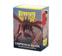 Dragon Shield Sleeves Standard Dual Matte 100 Crimson & Silver