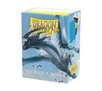at-15074-100 bustine standard - matte dual sleeves - sky blue & silver