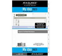 AT-A-GLANCE, 12010 Day-Timer, 2023 - Agenda giornaliera, 5-1/2 "x 20-1/2", taglia 4, dimensione scrivania, una pagina al giorno, fogli larghi (481-125)