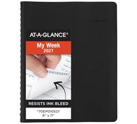 AT-A-GLANCE Agenda settimanale per appuntamenti 2027, 20,3 x 27,9 cm, The Action Planner, nero (70EP010527)