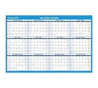 AT-A-GLANCE Calendario 2026 cancellabile, planner da parete cancellabile a secco, 91,4 x 61 cm, grande, annuale, orizzontale-verticale, stagioni in fiore (PM200P2826)