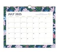 AT-A-GLANCE Calendario da parete 2025-2026 accademico, semplificato da Emily Ley, mensile, 38,1 x 30,5 cm, medio, blocchi giornalieri senza righe, motivo floreale (EL38-707A)