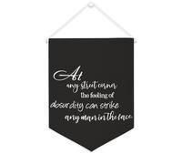 At Any Street Corner The Feeling of Absurdity Can Strike Any Man in The Face Banner in tela 30,5 x 40,6 cm bandiera motivazionale da appendere alla parete decorativa su tela gagliardetto decorazione