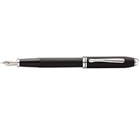 AT CROSS Cross Townsend AT0046-30MS - Penna stilografica in acciaio inox, tocco liscio, finitura limitata per le vacanze, inchiostro nero, pennino medio, confezione regalo