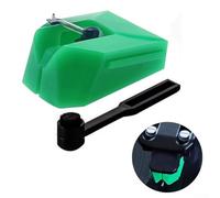 at-for VMN95E - Pennino di ricambio per giradischi AT-LP120X, compatibile con cartucce della serie VM95, spazzola inclusa (verde)