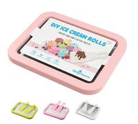 At Home - Kit per gelato arrotolato, piastra per congelamento istantaneo con 2 raschietti, vassoio per rotolo di gelato fai da te, per sorbetto di yogurt fatto in casa, acciaio inossidabile per uso