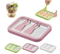 At-Home, kit per gelato arrotolato, piastra per congelare istantaneamente, con 2 raschietti, vassoio per gelato fatto in casa fai da te, yogurt, sorbetto, divertente attività familiare per bambini