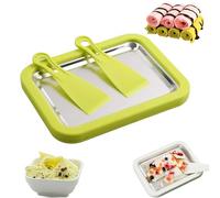 At-Home Rolled Ice Cream Maker Kit, Instant Freeze Plate With 2 Scrapers, Can Be Used To Make Yogurt, Suitable For Parent-Child Activities (A)