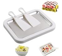 At-Home Rolled Ice Cream Maker Kit, Instant Freeze Plate With 2 Scrapers, Can Be Used To Make Yogurt, Suitable For Parent-Child Activities (C)