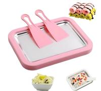 At-Home Rolled Ice Cream Maker Kit, Instant Freeze Plate With 2 Scrapers, Can Be Used To Make Yogurt, Suitable For Parent-Child Activities (B)