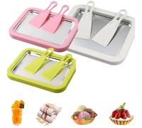 At-Home Rolled Ice Cream Maker Kit,Instant Freeze Plate with 2 Scrapers,DIY Ice Cream Roller Pan,Ice Stir Frying Machine,Fun Family Dessert Activities,for Kids and Adults at Home Yogurt (1)