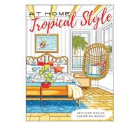 At Home Tropical Style Interior Design Coloring Books