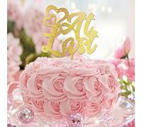 At Last Glitter Gold Mr And Mrs Rustico Wedding Engagement Cake Topper Silhouette Personalizzato Retro Sposa E Sposo Cake Toppers per Fidanzamento Sposa di Essere Decorazione Matrimonio Regali di