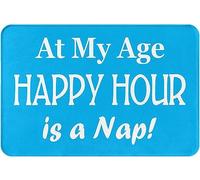 At My Age Happy Hour Is A Nap Zerbino Ingresso Antiscivolo Zerbino Asciugapassi Lavabile In Lavatrice Tappeto Da Bagno Per Vasca Cucina Interno 40X60Cm