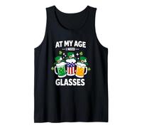 At My Age I Need Glasses Funny St Patricks Day Humor Tee Canotta