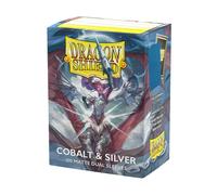 at- standard size matte dual sleeves - special edition - cobalt/silver