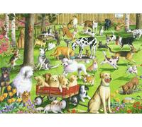 At The Dog Park 500 Pc Large Format Puzzle ACC NUOVO