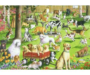 At The Dog Park 500 Pc Large Format Puzzle ACC NUOVO