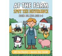 At The Farm: Spot The Difference Books for Kids Ages 6-8