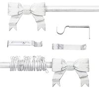 AT17 Bastone per Tende Estensibile Shabby Chic Silver Cadeaux Collection 120-210 cm