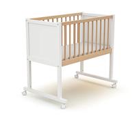 AT4 - Culla bambini CONFORT legno - Bianco/Faggio verni - 40 x 80-86 x 58 x 80 cm
