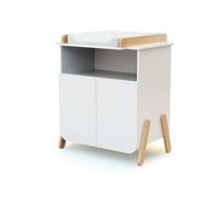 AT4 - Fasciatoio 2 ante PIRATE legno - Bianco/Faggio - 79 x 65,5 x 94 cm