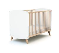 AT4 - Lettino bambini legno - Bianco - 60 x 120-123 x 64 x 85 cm