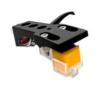AT91 MM Kit cartuccia e alloggiamento stilo con staffa in lega di alluminio per giradischi LP vinili, compatibile con un'ampia gamma di stilo, facile installazione, prestazioni audio migliorate (nero)