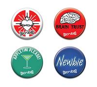 Ata-Boy Scrubs 1.25 inch Collectible Button Pins - Set of 4