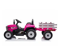 ATAA Trattore Ceres con rimorchio - Rosa - Trattore Elettrico per Bambini a Batteria 12V /Telecomando Parentale
