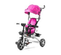 ATAA Triciclo con Sedile Girevole Akila - Rosa, Triciclo Passeggino Evolutivo con Tettuccio e Pedali, Fronte Mamma e Strada, Cestino portaoggetti