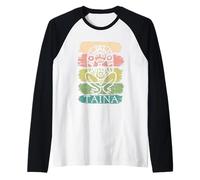 Atabey Taina Goddess Cool Puerto Rico Taino per Le Donne Maglia con Maniche Raglan