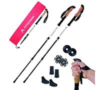 Atacama Bastoni da Trekking Telescopici - in Carbonio 3k e Alluminio 7075 Nordic Walking con Manico in Sughero per Uomo e Donna - Angolo Regolabile Facilmente Allungabile