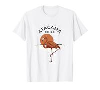 Atacama Cile Flamingo Retro Tramonto Maglietta