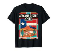 Atacama Desert Cile Retro Viaggio Paesaggio Grafica Maglietta