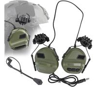 ATAIRSOFT Cuffie tattiche interfono illimitato con microfono impermeabili, nessuna funzione di riduzione del rumore (verde OD)