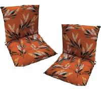 Ataoyus Confezione da 2 cuscini per sedia con schienale, con cinghia, cuscino per sedia da giardino, 40 x 80 cm, cuscino posteriore rimovibile
