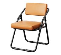 ATAPNLNMTZ Moderne Sedie Pieghevoli in Pelle PU, Sedia Pieghevole Imbottita, Sedia Pieghevole, Struttura in Acciaio Robusto, Salvaspazio, per Ufficio, Casa(Orange)